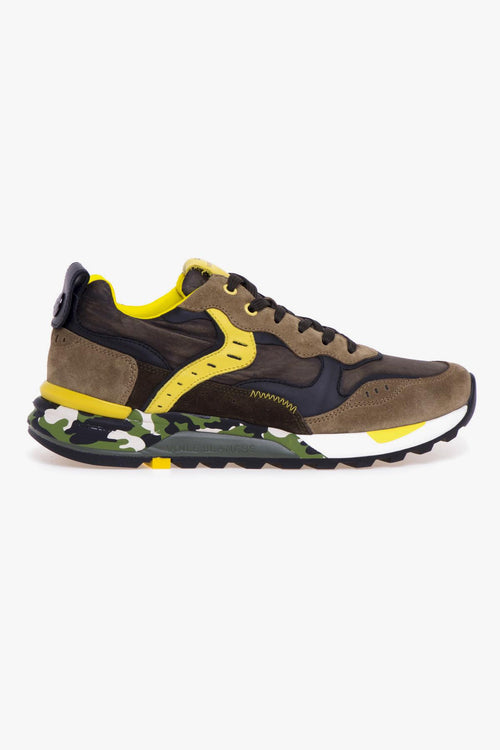Sneaker Bholt in camoscio e tessuto