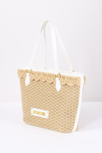 Shopping Rafia Logo Naturale/bianco - 5