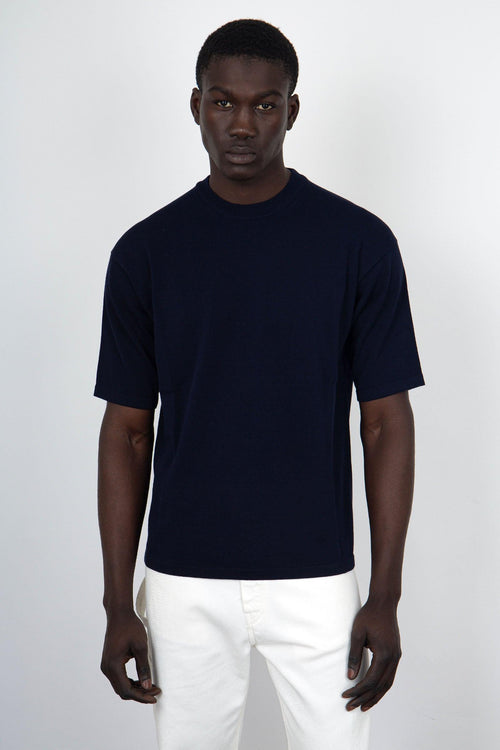 Maglia Boxy Cotone Blu