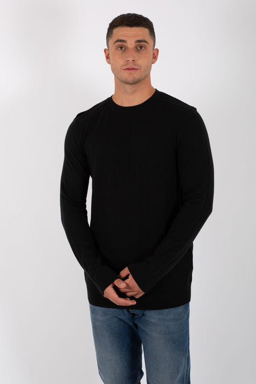 Pull Cotone Girocollo Noos Nero Uomo - 1