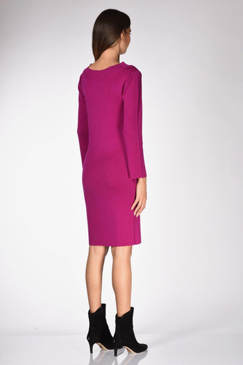 Abito In Maglia Fucsia Donna - 5