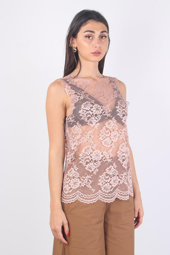 Canotta Pizzo Scavo Dietro Cipria - 5
