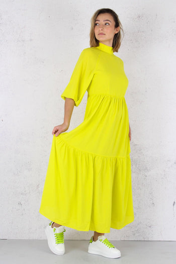 Abito Fiocco Dietro Balza Acid Yellow - 4