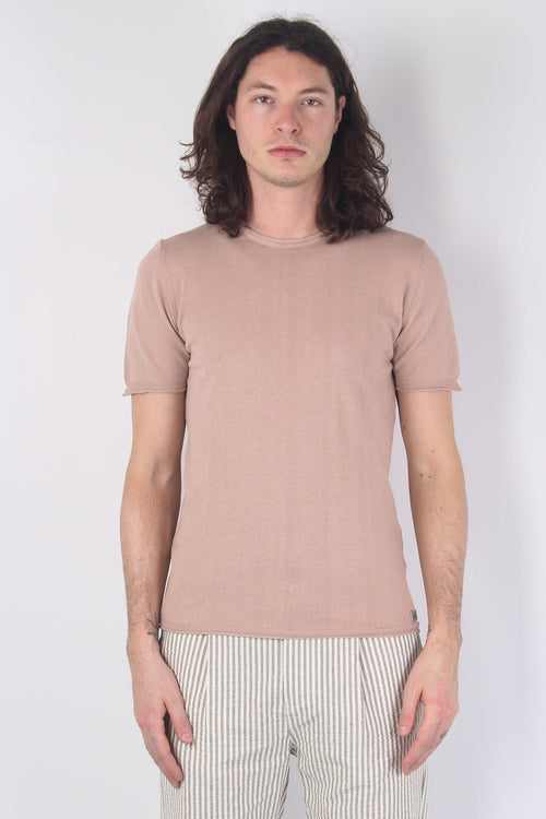 Girocollo Mc Crepe Rosa Antico