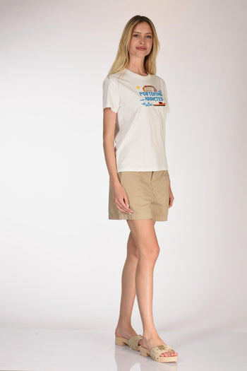 Saint Barth Tshirt Scritta Bianco Donna - 4