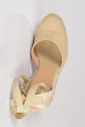 Espadrillas Zeppa Beige Scuro/beige Chiaro Donna - 7