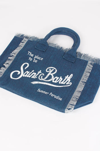 Shopping Canvas Denim Denim Scuro - 5
