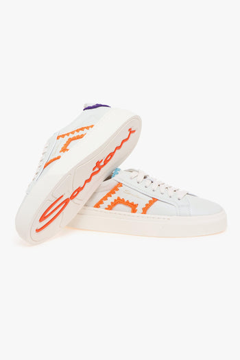 Sneaker DBS in pelle con impunture multicolor - 4