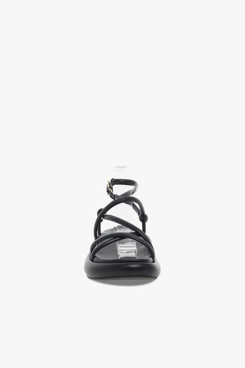 Sandalo basso VICE IMBOTTITO BLACK in nappa nero - 4