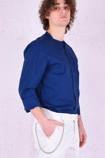 Sport Camicia Coreana Cotone Royal - 3