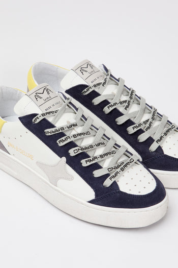 Sneaker Bianco/navy/giallo Uomo - 3