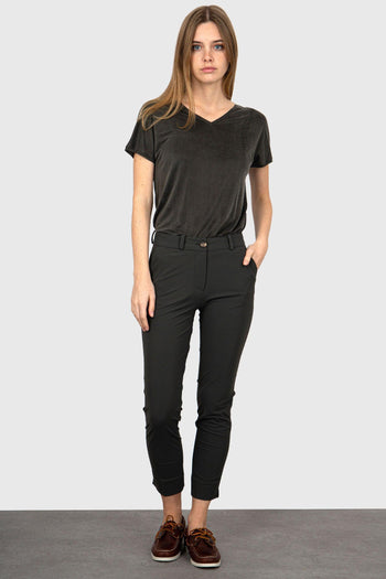 Revo Chino Wom Pant Verde Donna - 7