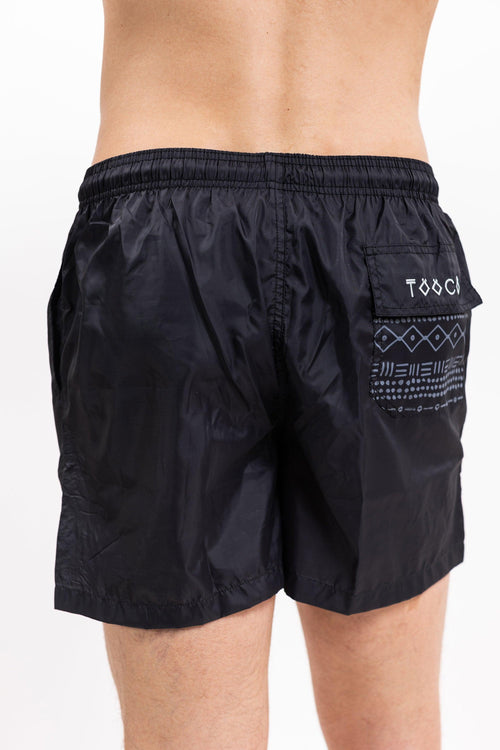 Menclassic Beachwear Essential Nero Uomo - 1