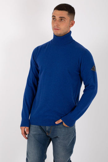 Turtle Neck Wool & Cashmere Blu Uomo - 3