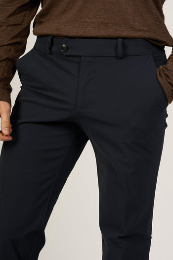 Pantaloni Micro Chino Blu Uomo - 6