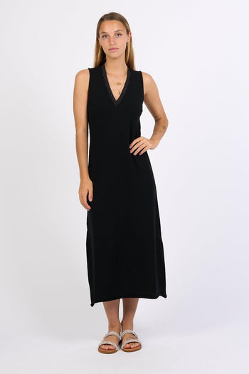 Abito In Maglia Nero Donna - 4
