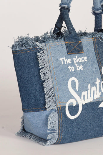Saint Barth Borsa Denim Blu Donna - 4