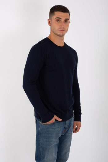 Pull Cotone Girocollo Noos Blu Uomo - 3