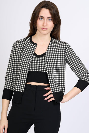 Top Veleno Cropped Bianco/Nero Donna - 4