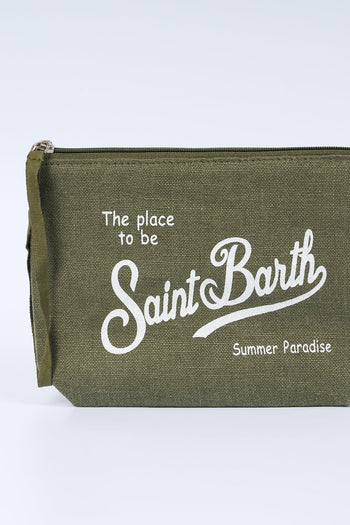Saint Barth Pochette in Lino Verde Donna - 2