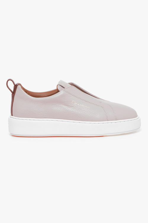 Sneaker slip-on in pelle martellata