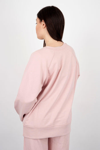 Felpa Logo Cotone Rosa Chiaro - 4