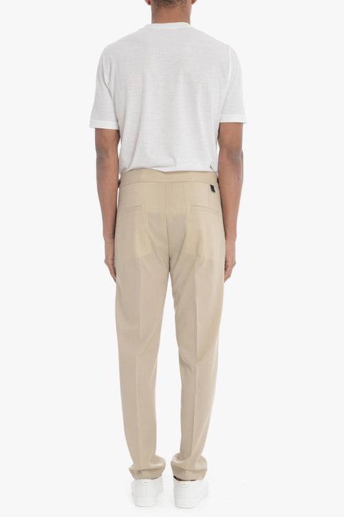 Pantalone Beige Uomo chiusura nascosta - 2