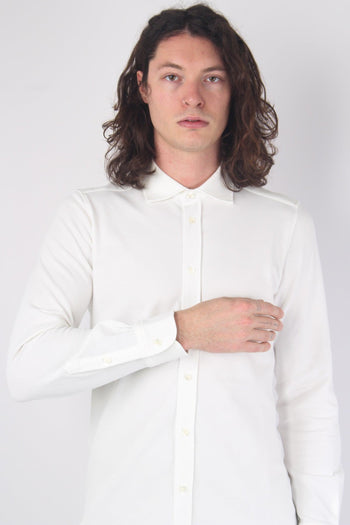 Camicia Piquet Leggera Latte - 6
