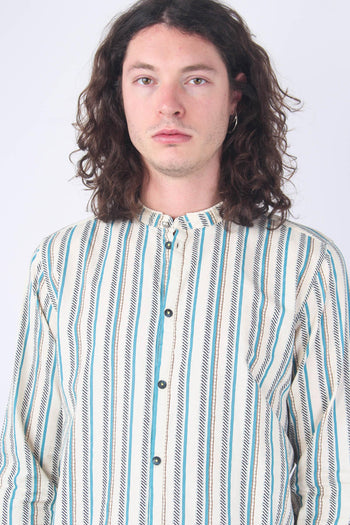 Camicia Coreana Riga Bastoncin Unico - 8