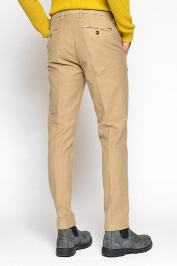 Chinos Regular Fustagno Marrone Uomo - 4