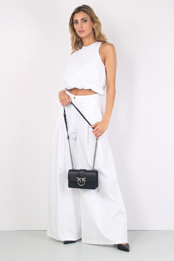 Pantalone Largo Cotone Pences Bianco - 4