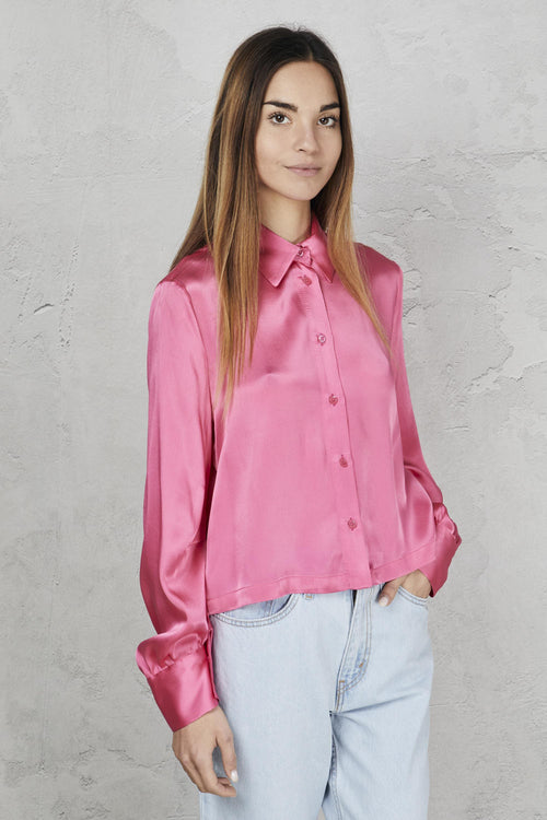 Camicia crop in rasetto - 2