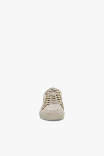 Sneakers MOON LIGHT GOLDEN GOOSE in pelle e laminato bianco e platino - 4