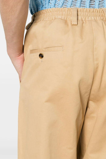 Pantalone Beige Uomo Elastico in Vita - 4