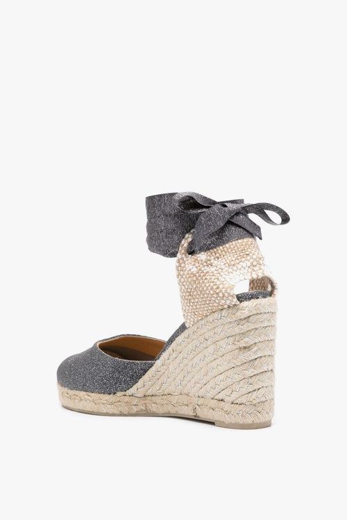 Scarpa Grigio Donna Espadrillas Carina Effetto Lurex - 2