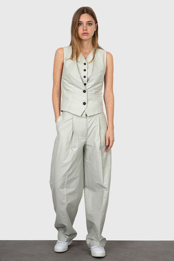Pantalone Banana in Cotone Ghiaccio - 6