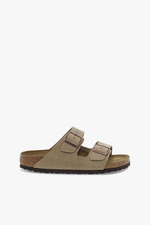 Sandalo basso ARIZONA SOFT FOOTBED in pelle tabacco