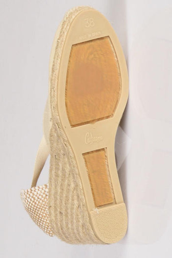 Espadrillas Zeppa Beige Chiaro/beige Donna - 8