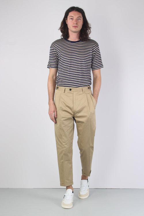 Pantalone Pence Gamba Dritta Beige