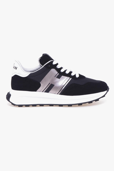Sneaker H641 in camoscio e tessuto tecnico