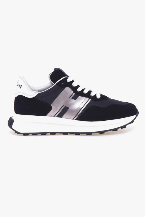 Sneaker H641 in camoscio e tessuto tecnico