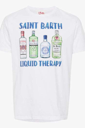 Saint Barth T-shirt Bianco Uomo Liquid Therapy - 5