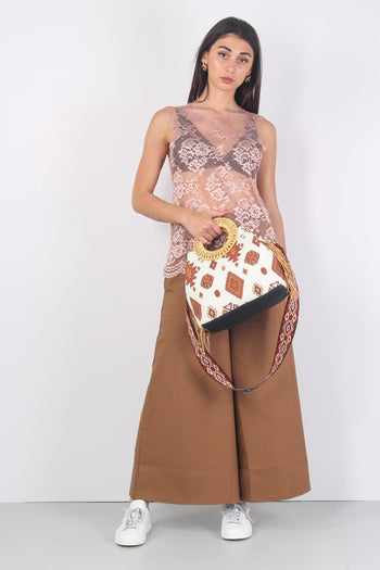 Canotta Pizzo Scavo Dietro Cipria - 4