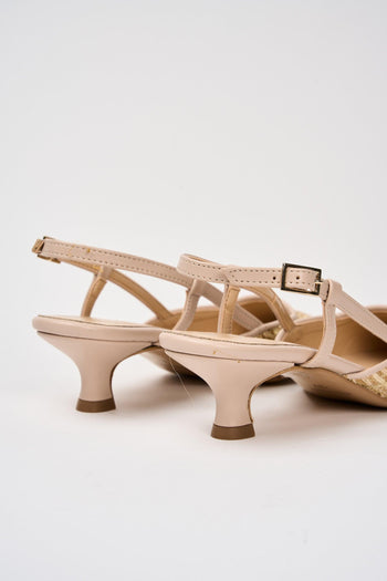 Slingback Beige+nude Donna - 5