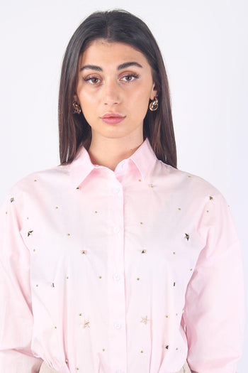 Camicia Applicazioni Stelle Rosa - 7