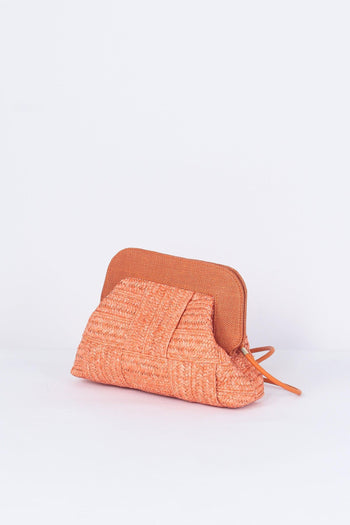 Clutch Rafia Intreccio Arancione - 2