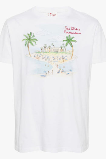 Saint Barth T-shirt Bianco Uomo Motivo Formentera - 5