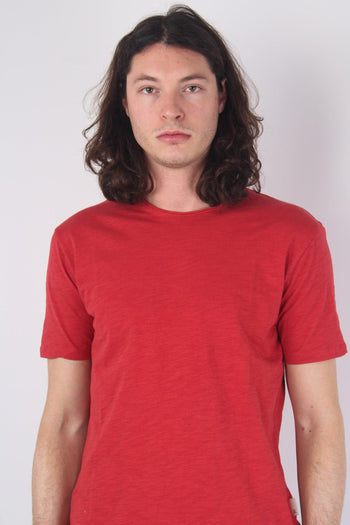 T-shirt Cotone Fiammato Rosso India - 7