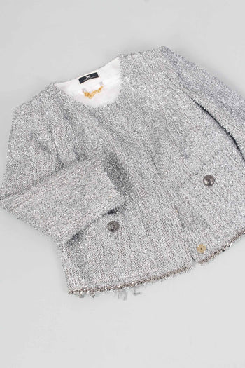 Giacca Lurex Perlina Argento - 7