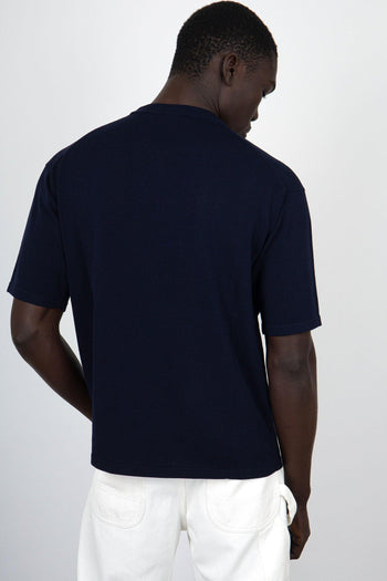 Maglia Boxy Cotone Blu - 4